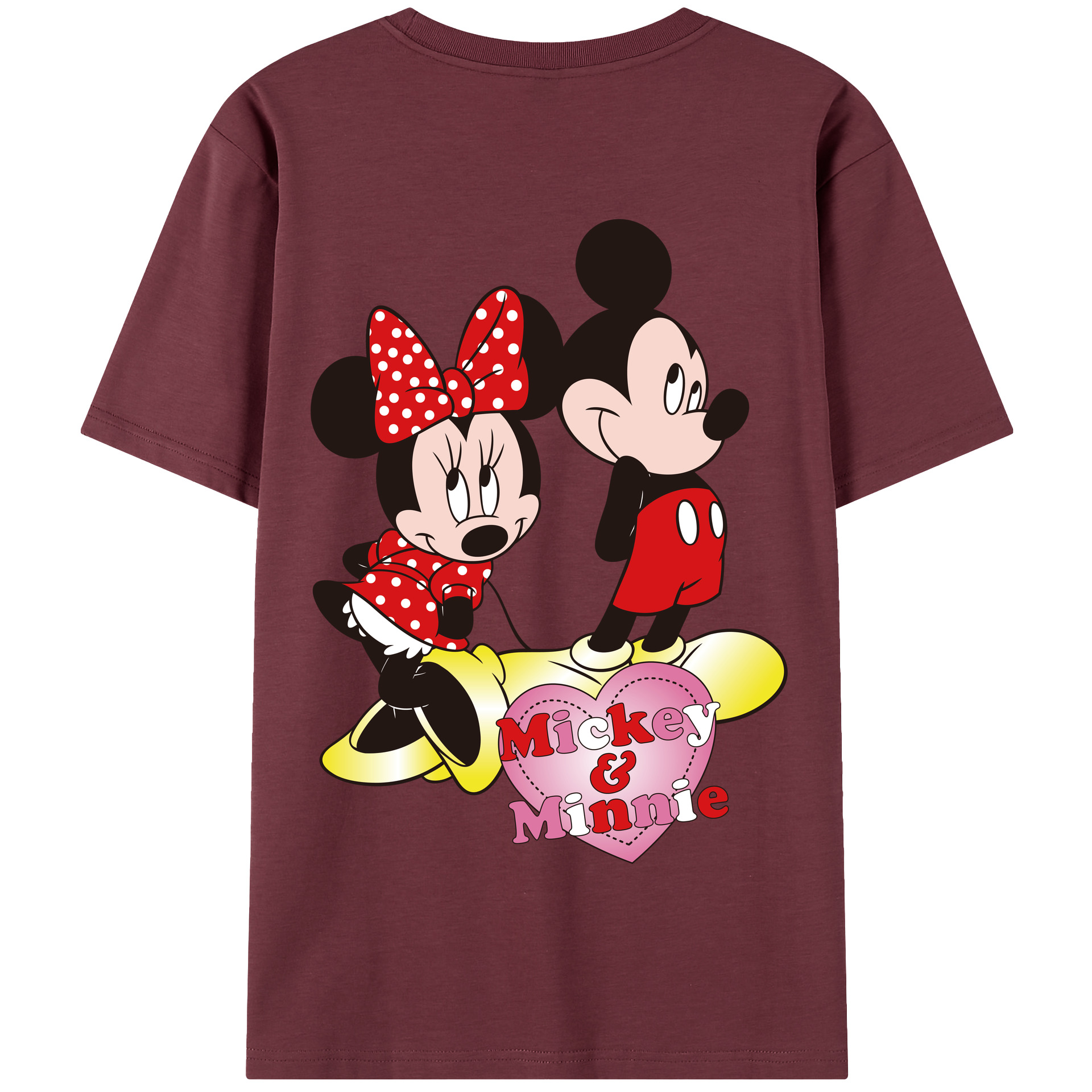 （画像用） ミッキーマウス Mickey Mouse 綿100％半袖Tシャツ（背面プリント）